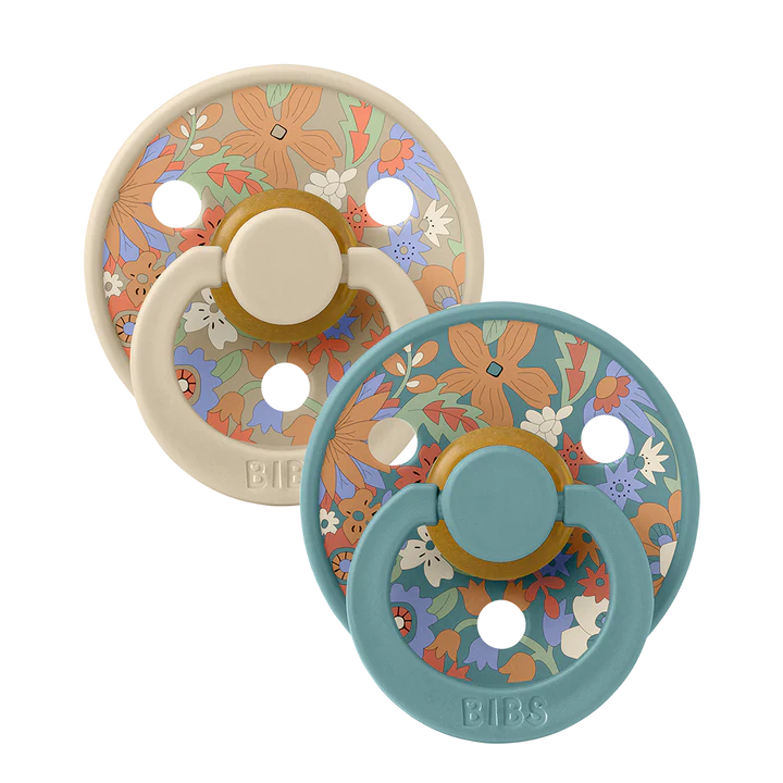 BIBS x Liberty - Colour June Blossom Latex Size 2 Blush Mix Round Nipple (2-pack)