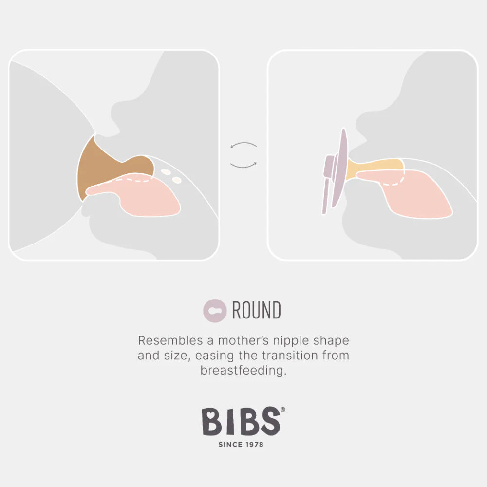 BIBS - Pacifier Colour Latex Size 2 Round Nipple (1-pack)