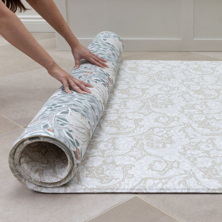 Totter & Tumble - Pimpernel Mineral Blue & Bachelors Button Fired Biscuit Playmat - Large