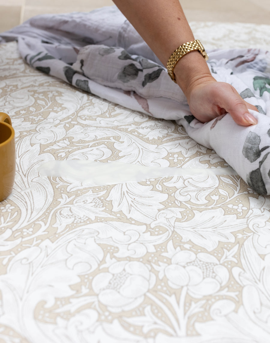 Totter & Tumble - Pimpernel Mineral Blue & Bachelors Button Fired Biscuit Playmat - Large