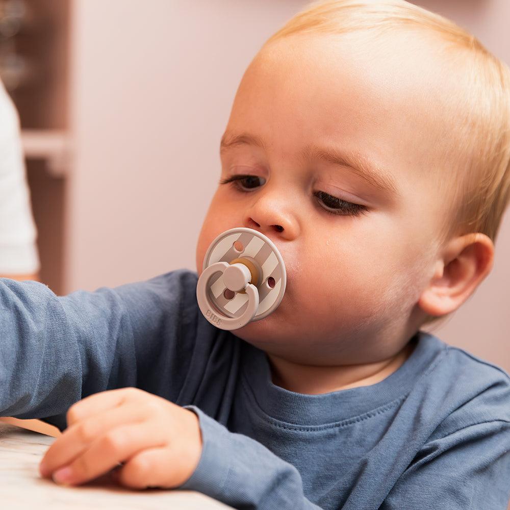 BIBS - Round Pacifier Studio Colour 2 Pack Block Latex Size 2