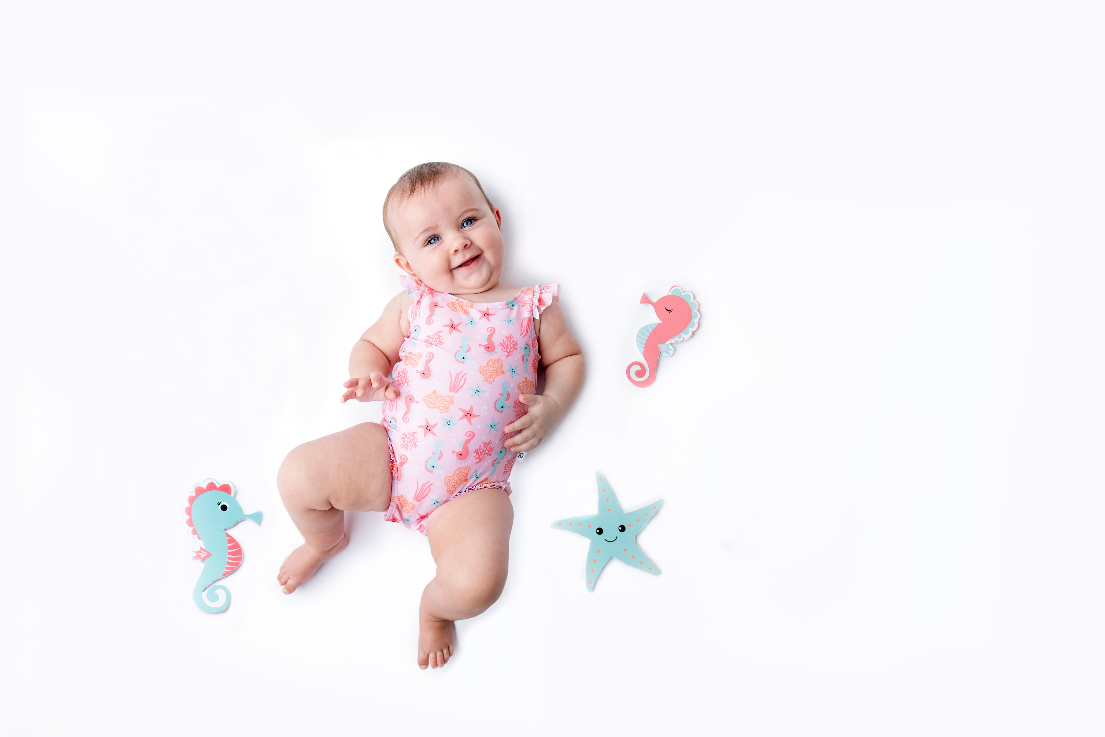 Zoocchini - Baby Swimsuit and Hat Set - (6-12M)