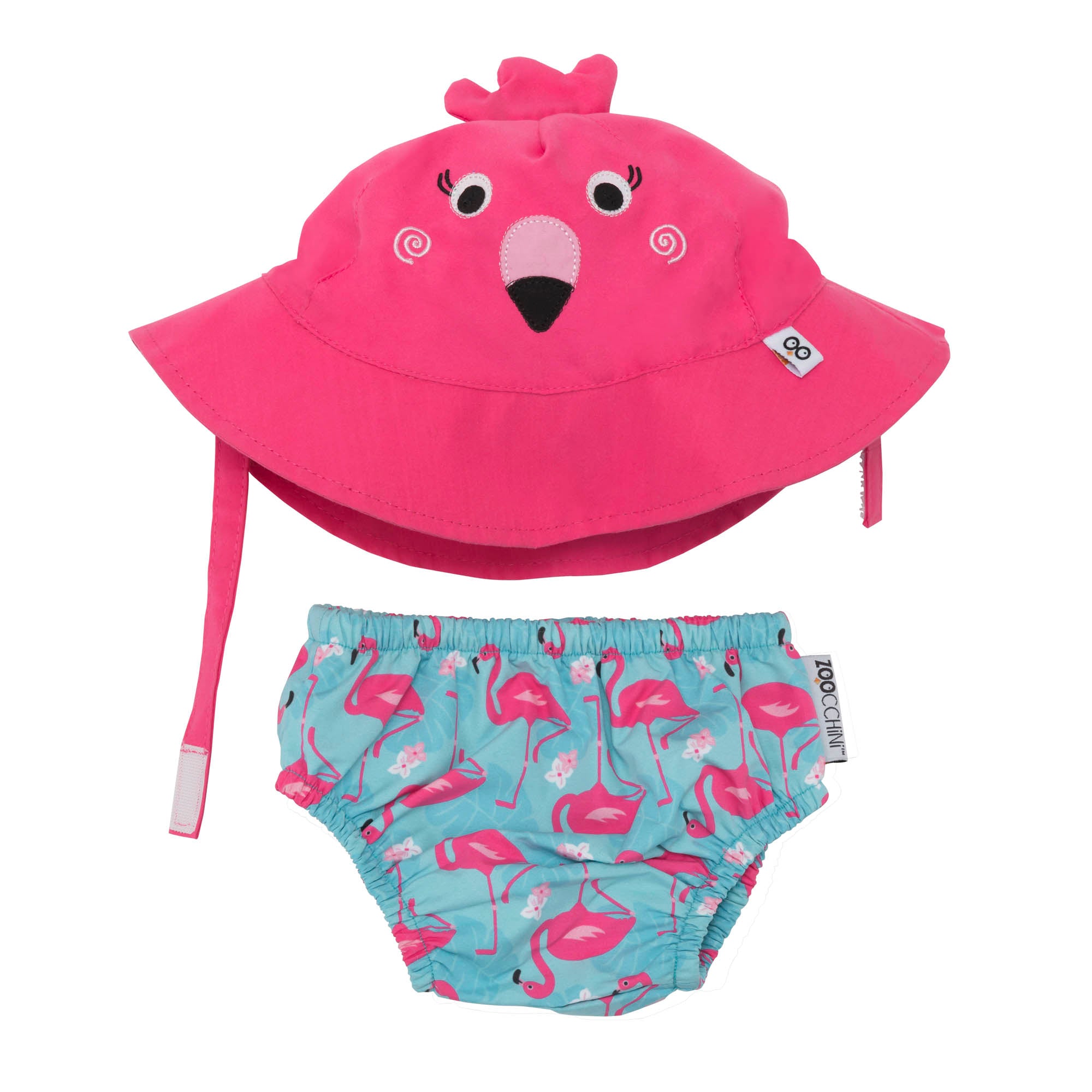 Zoocchini - Baby Swim Diaper & Sun Hat Set - M (6M-12M)
