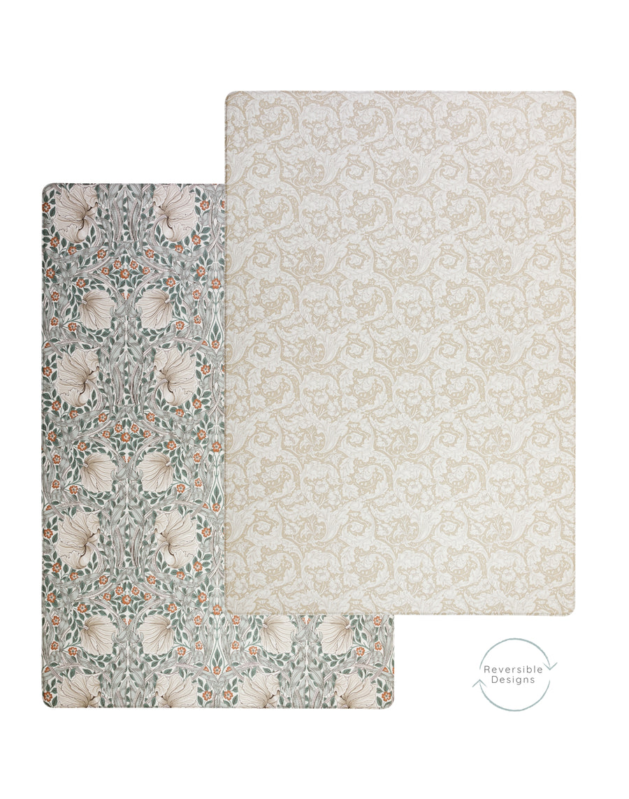 Totter & Tumble - Pimpernel Mineral Blue & Bachelors Button Fired Biscuit Playmat - Large