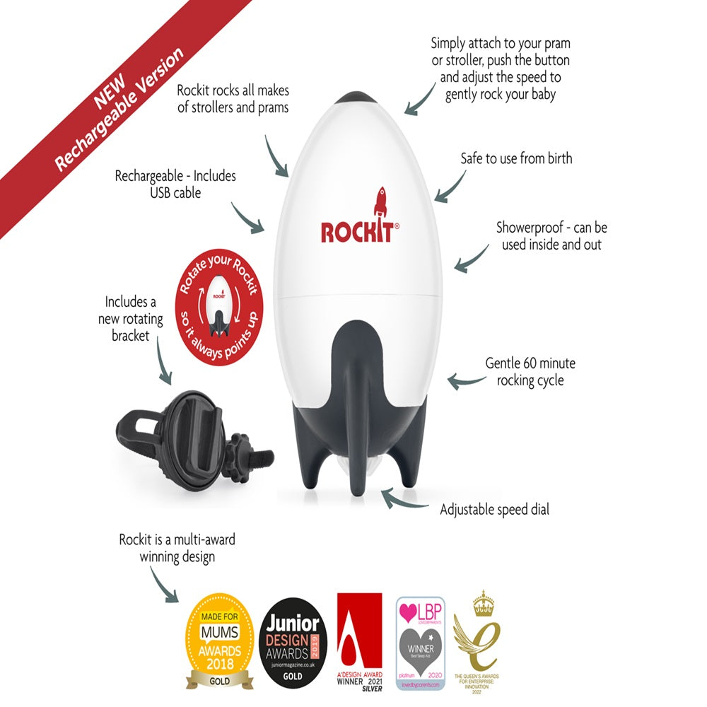 Rockit - Portable Baby Pram Rocker (Rechargeable Version)