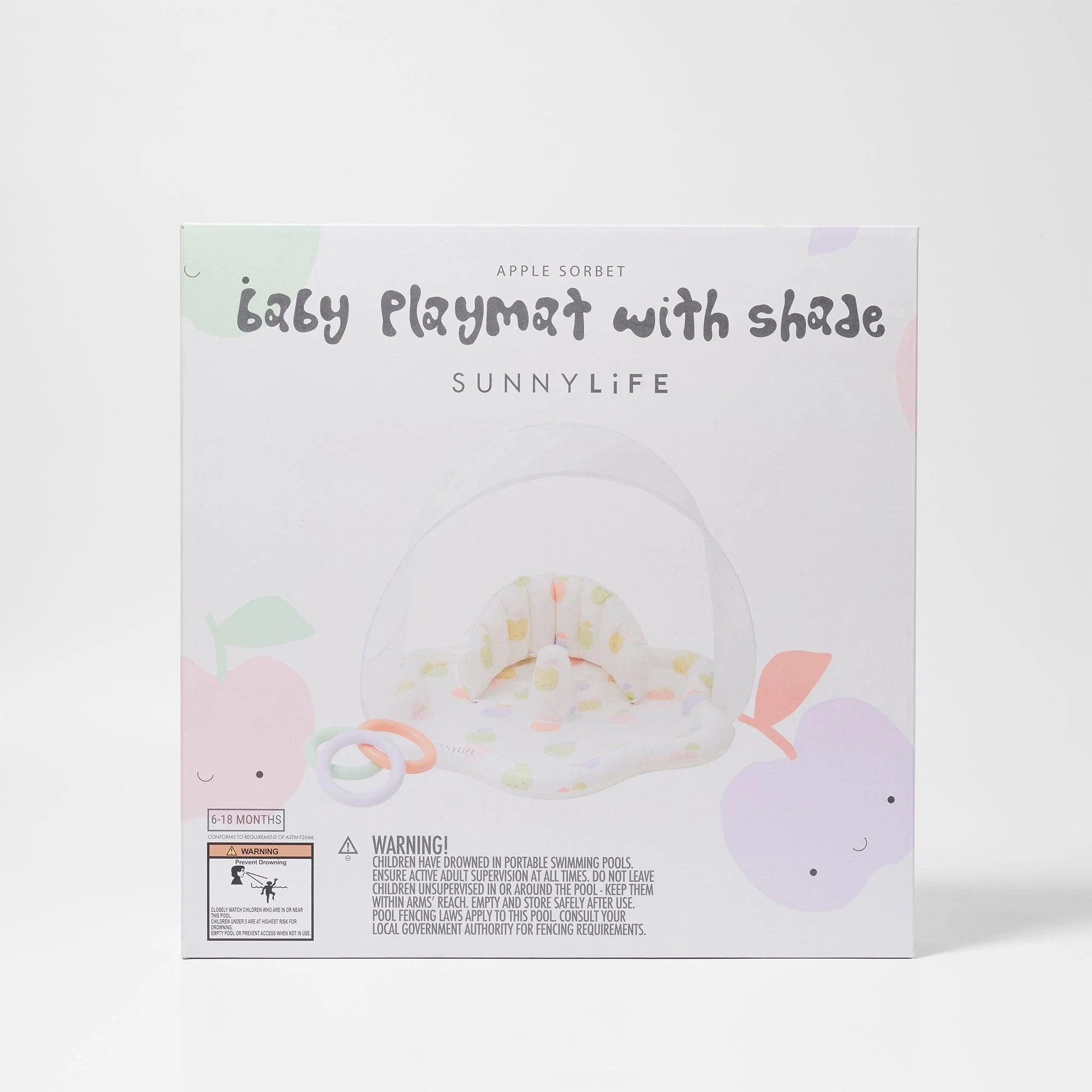 Sunnylife - Baby Playmat with Shade Apple Sorbet