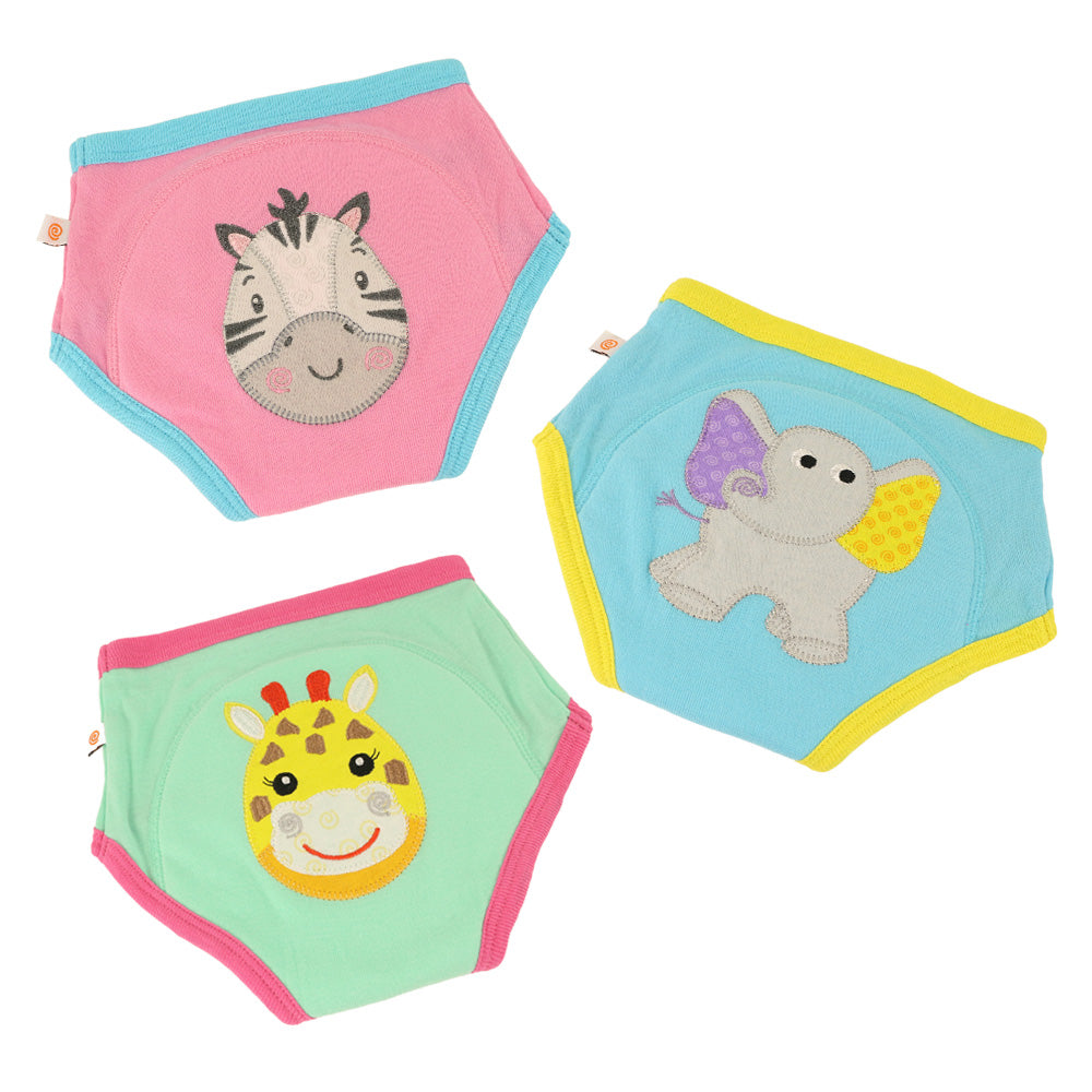 Zoocchini - 3 Piece Organic Potty Training Pants Set - Zoo Friends (Girls)