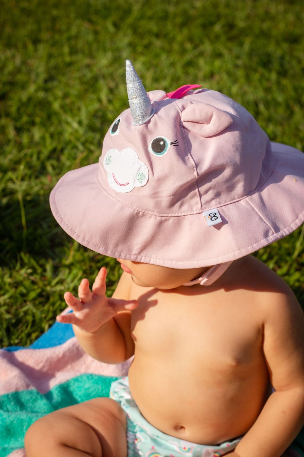 Zoocchini - Baby Swim Diaper & Sun Hat Set - M (6M-12M)