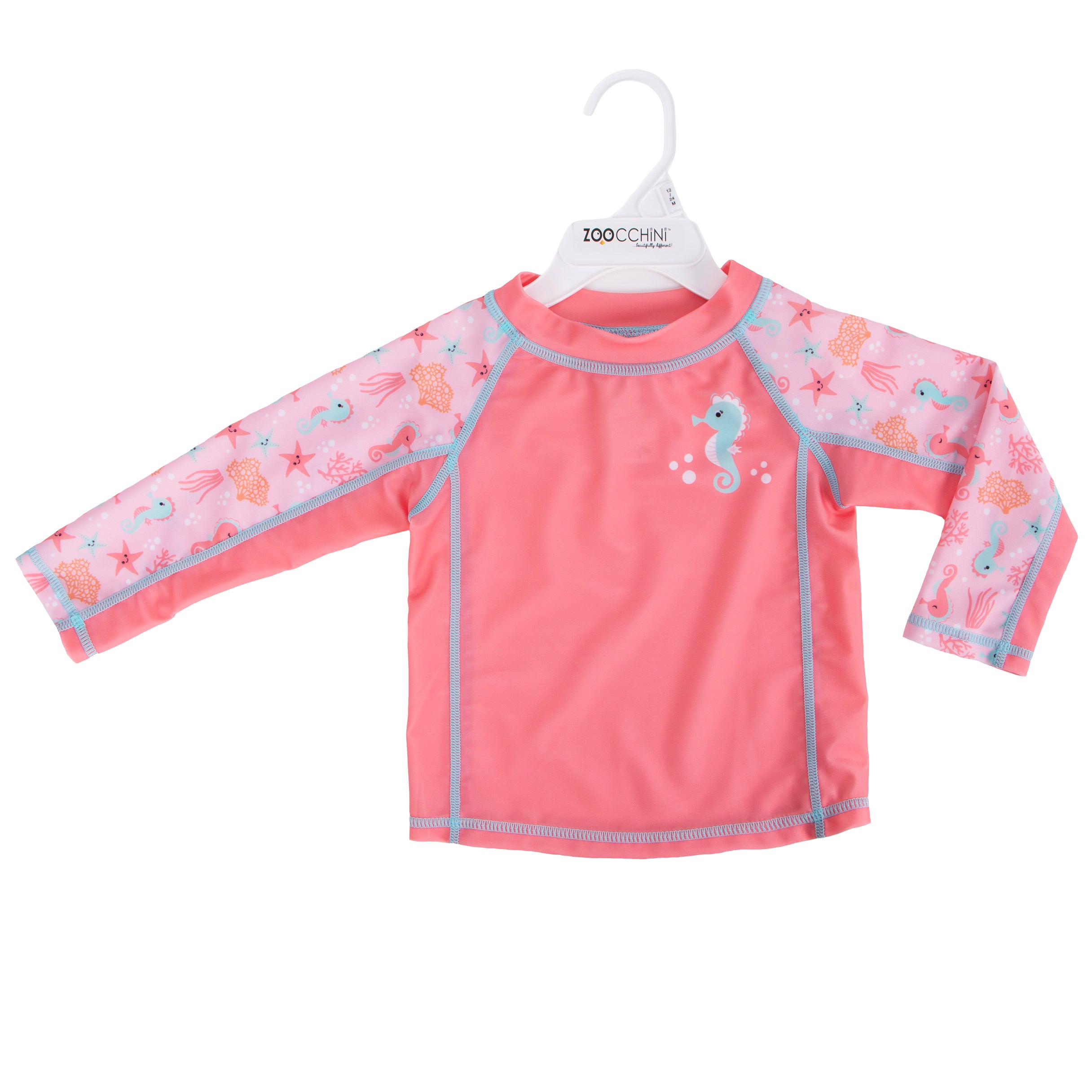 Zoocchini - Baby Rash Guard Long Sleeved Swim Top - (3-6M)