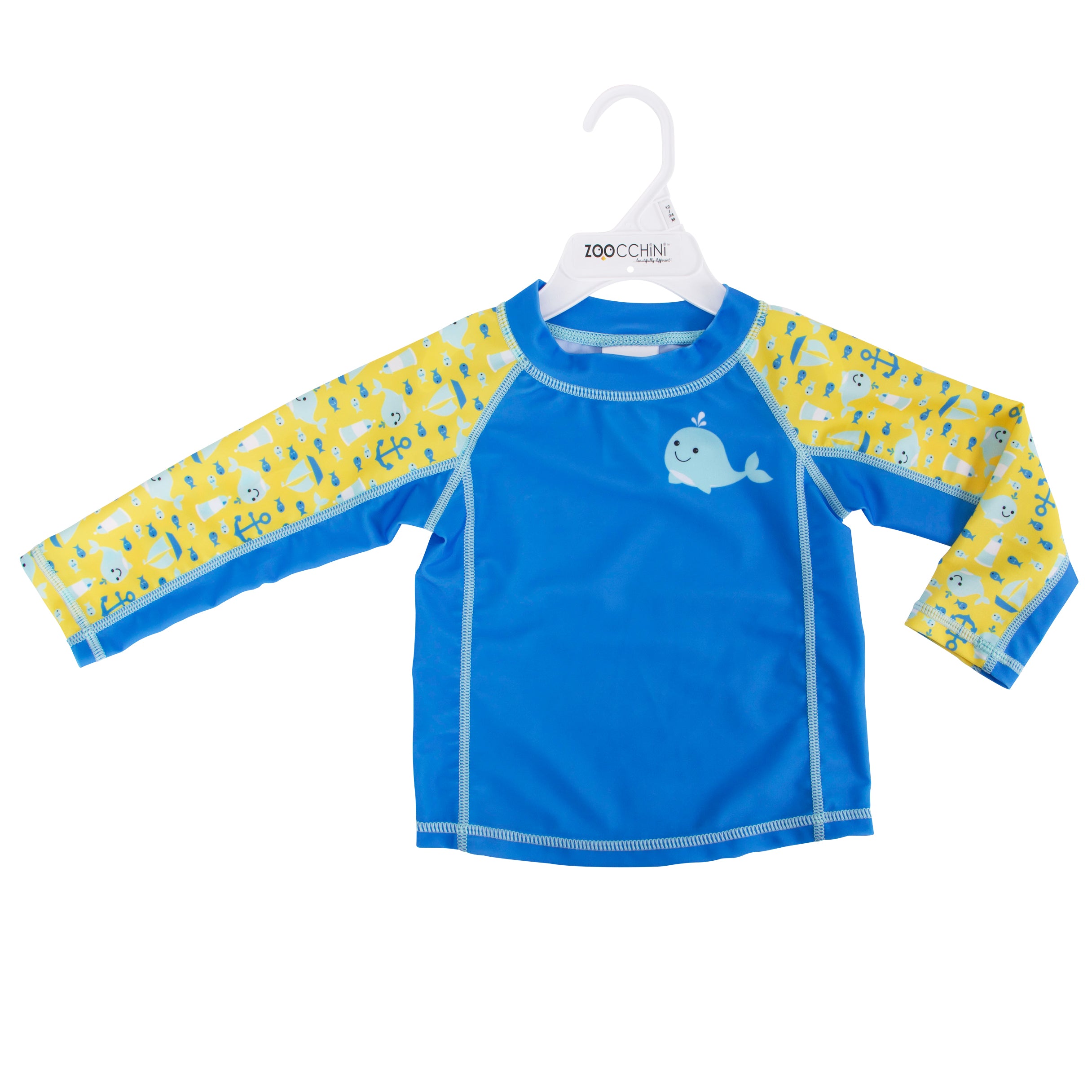 Zoocchini - Baby Rash Guard Long Sleeved Swim Top - (3-6M)