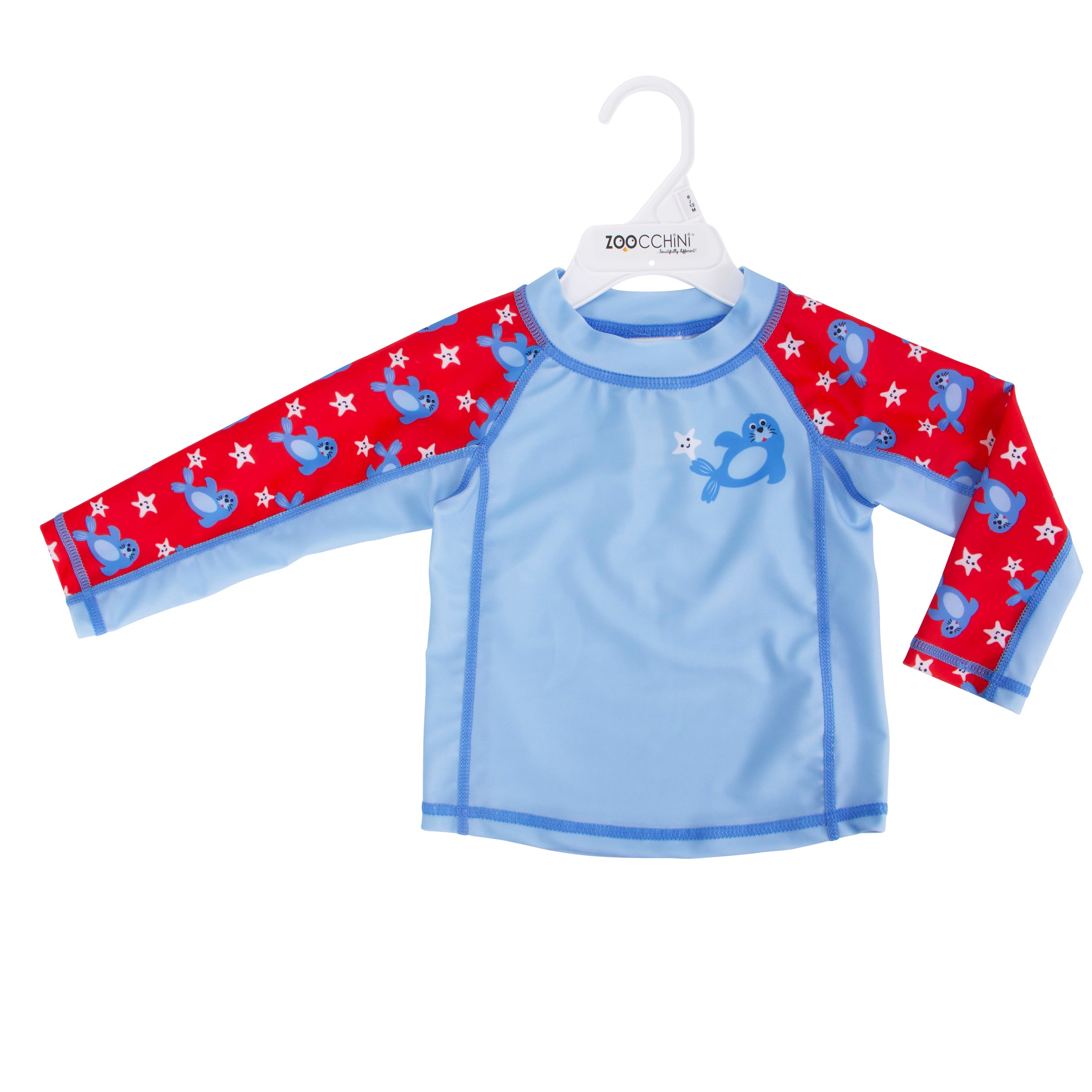 Zoocchini - Baby Rash Guard Long Sleeved Swim Top - (3-6M)