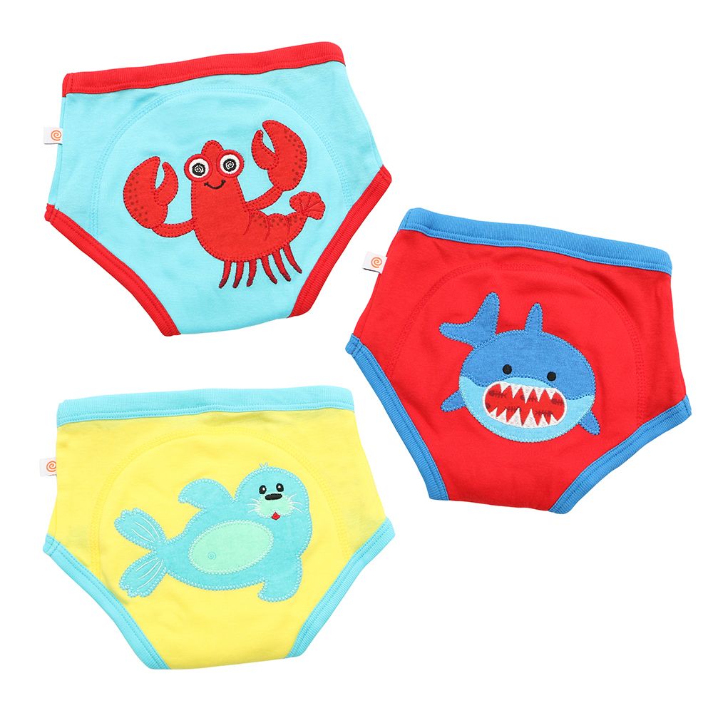 Zoocchini - 3 Piece Organic Potty Training Pants Set - Boys - 3T/4T