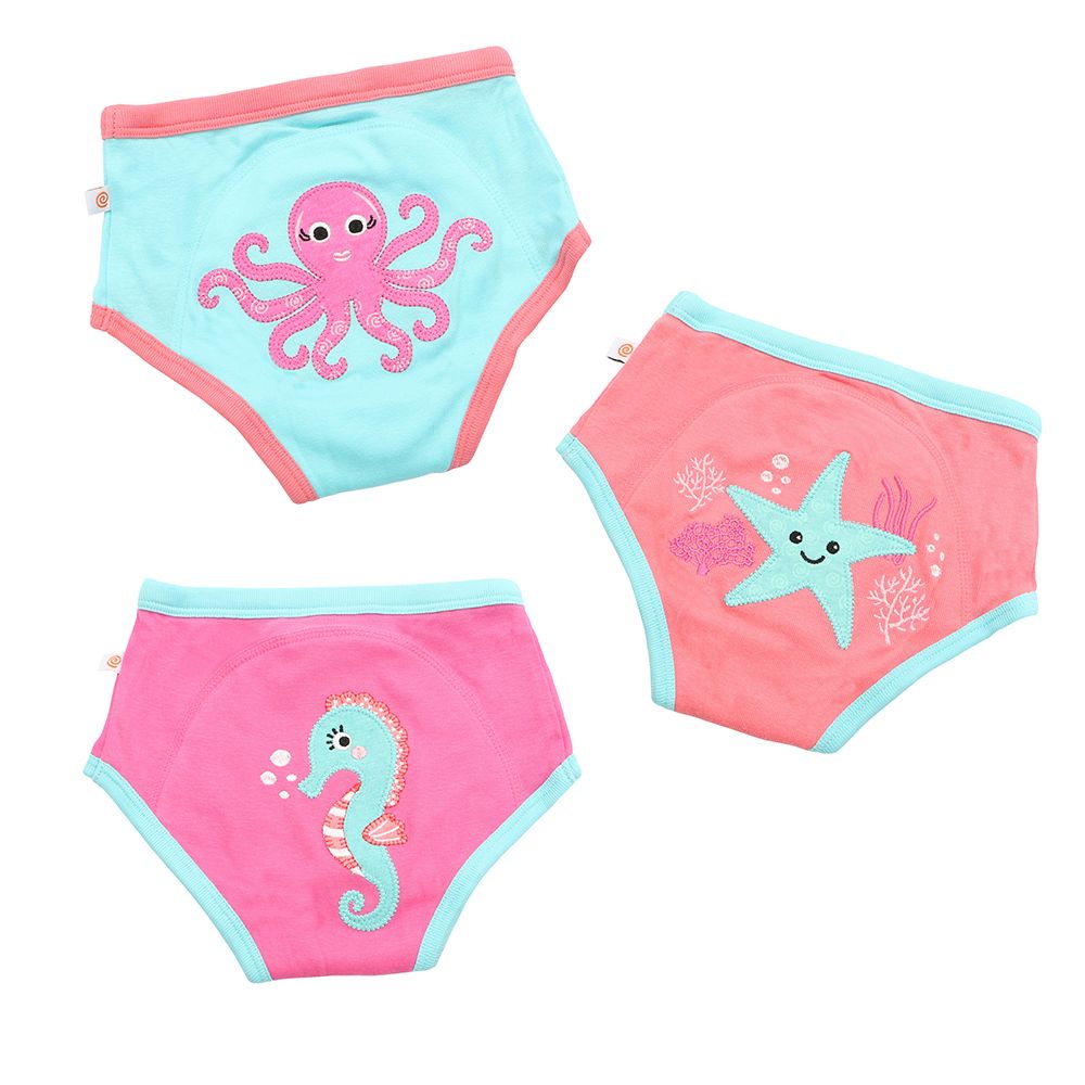 Zoocchini - 3 Piece Organic Potty Training Pants Set - Girls - 2T/3T