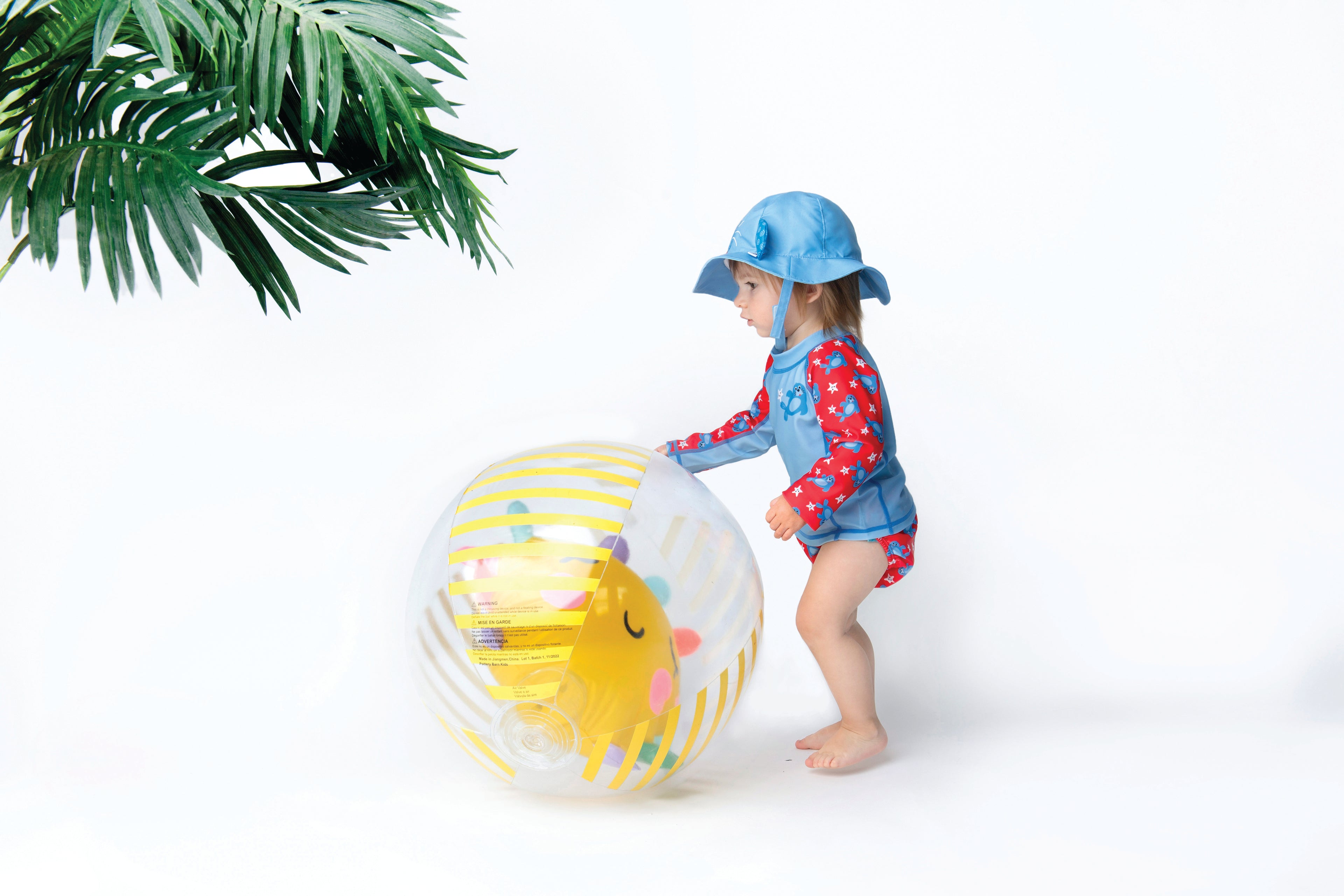 Zoocchini - Baby Swim Set – Rash Guard Top, Swim Diaper & Sun Hat - (12-24M)