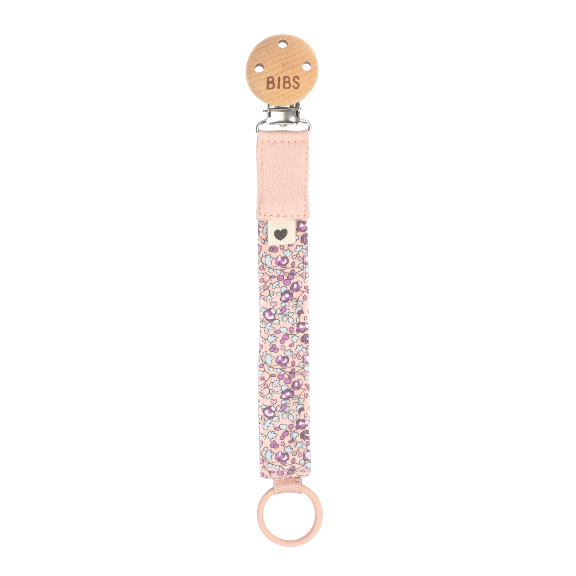 BIBS x Liberty Pacifier Clip Eloise Blush Color