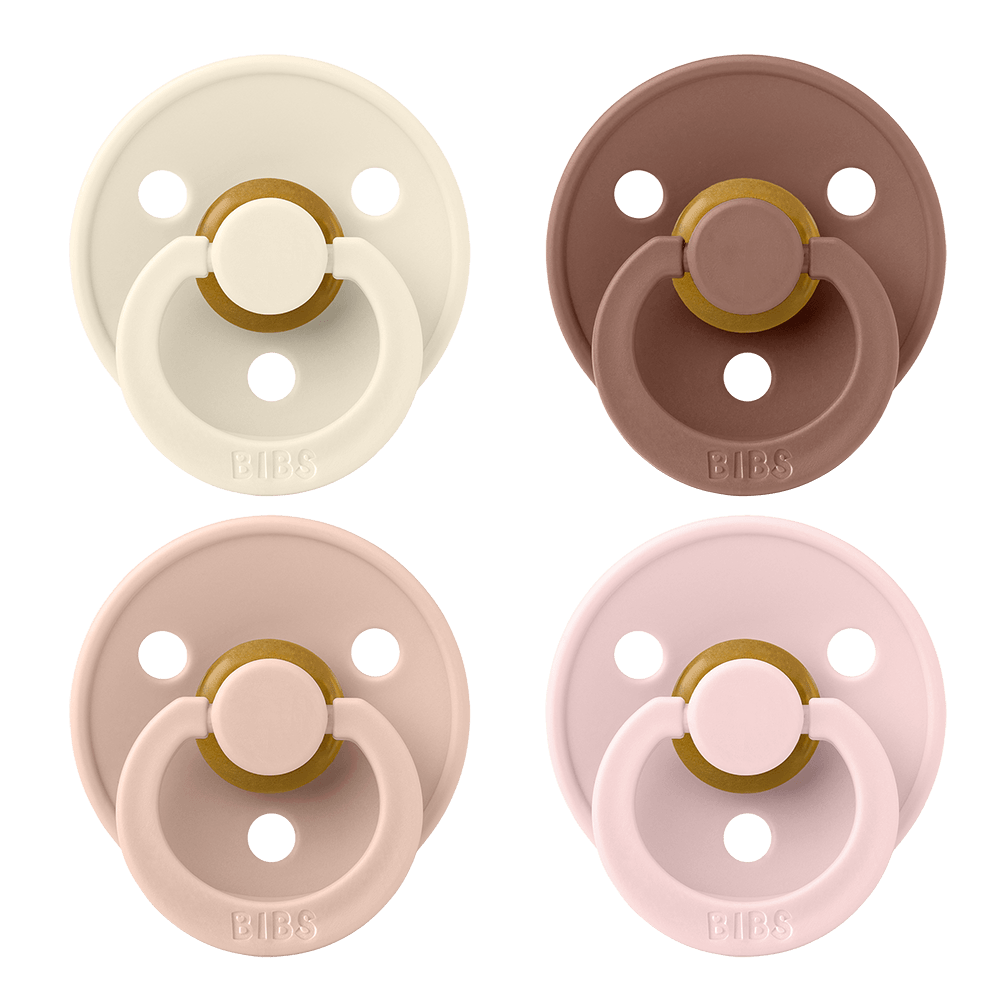 BIBS - Round Pacifier Colour 4 Pack Latex Size 2