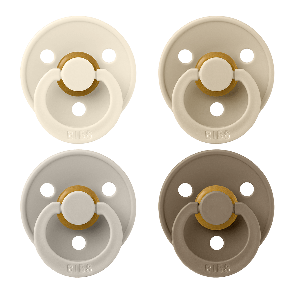BIBS - Round Pacifier Colour 4 Pack Latex Size 2