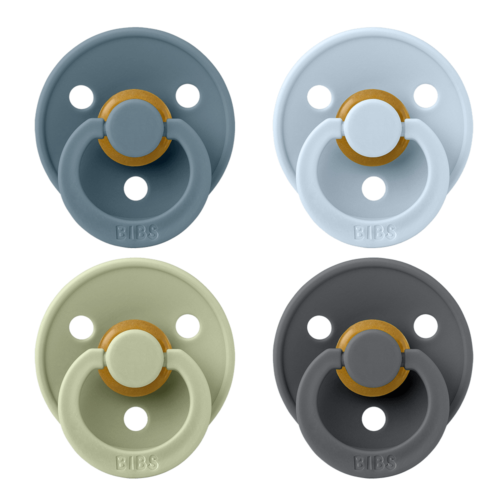 BIBS - Round Pacifier Colour 4 Pack Latex Size 1