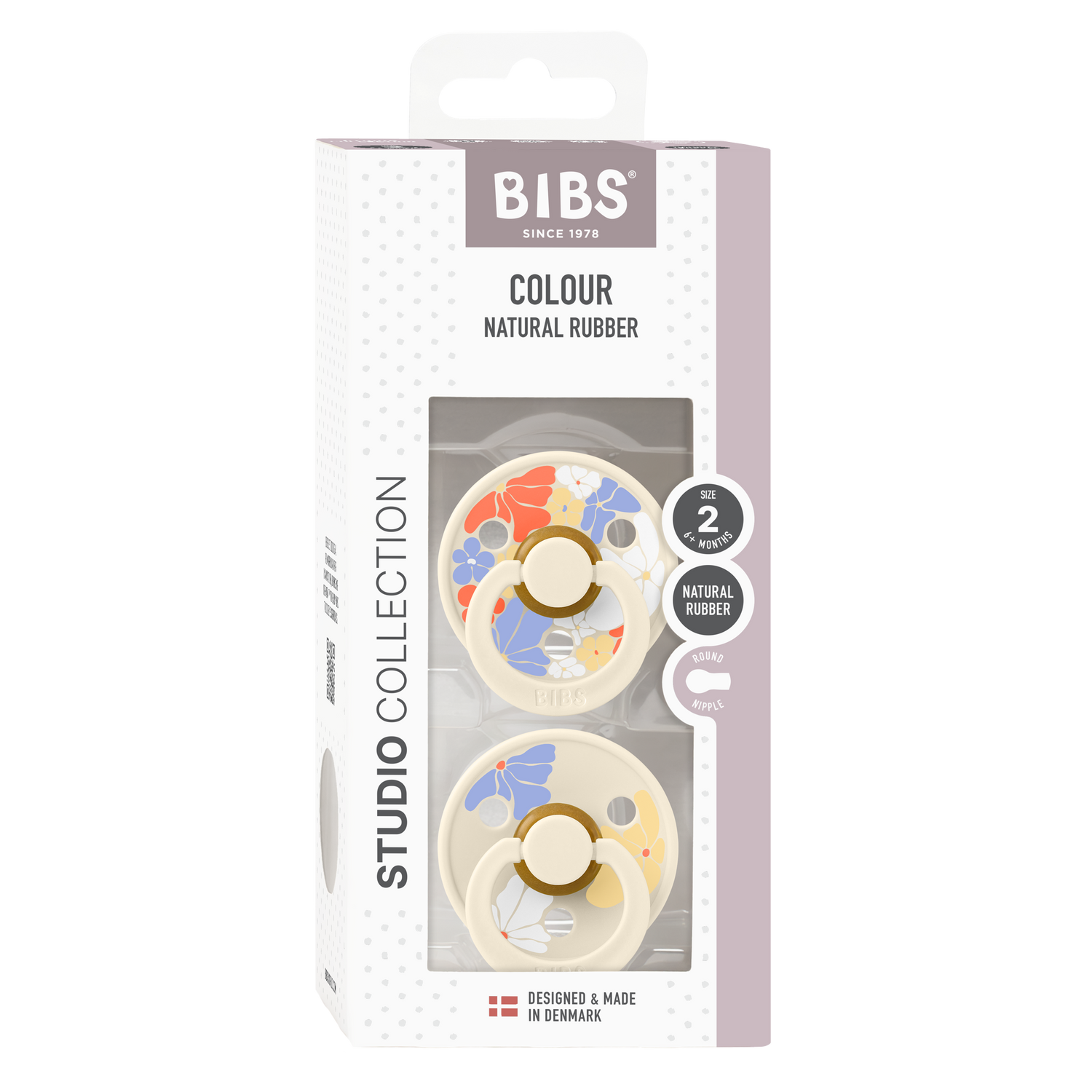 BIBS - Studio Colour Morning Bloom Latex Size 2 (2-pack)