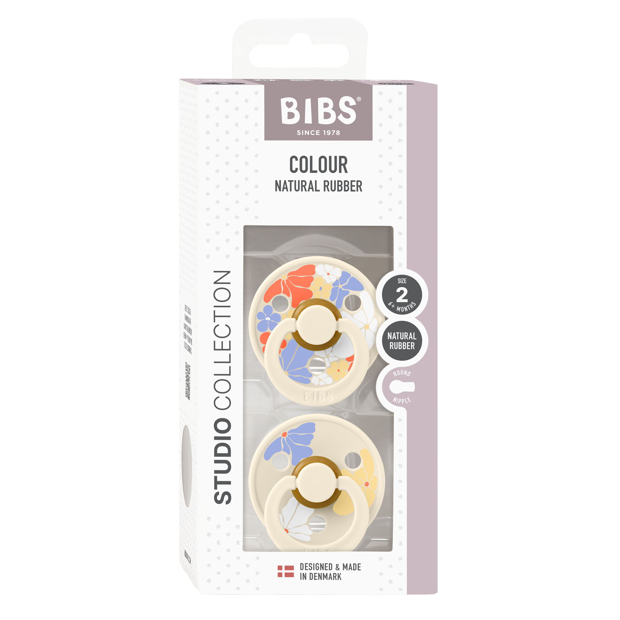 BIBS - Studio Colour Morning Bloom Latex Size 2 (2-pack)