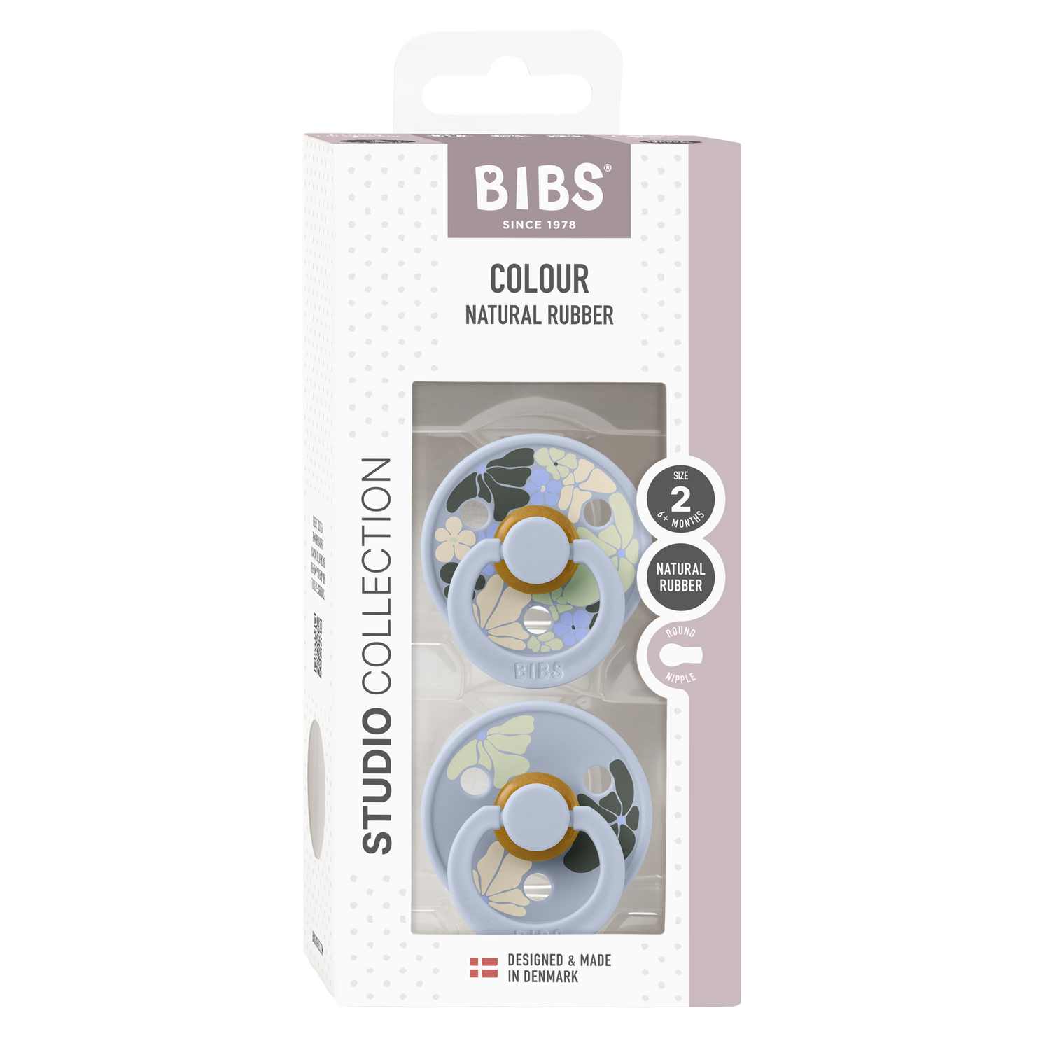 BIBS - Studio Colour Morning Bloom Latex Size 2 (2-pack)