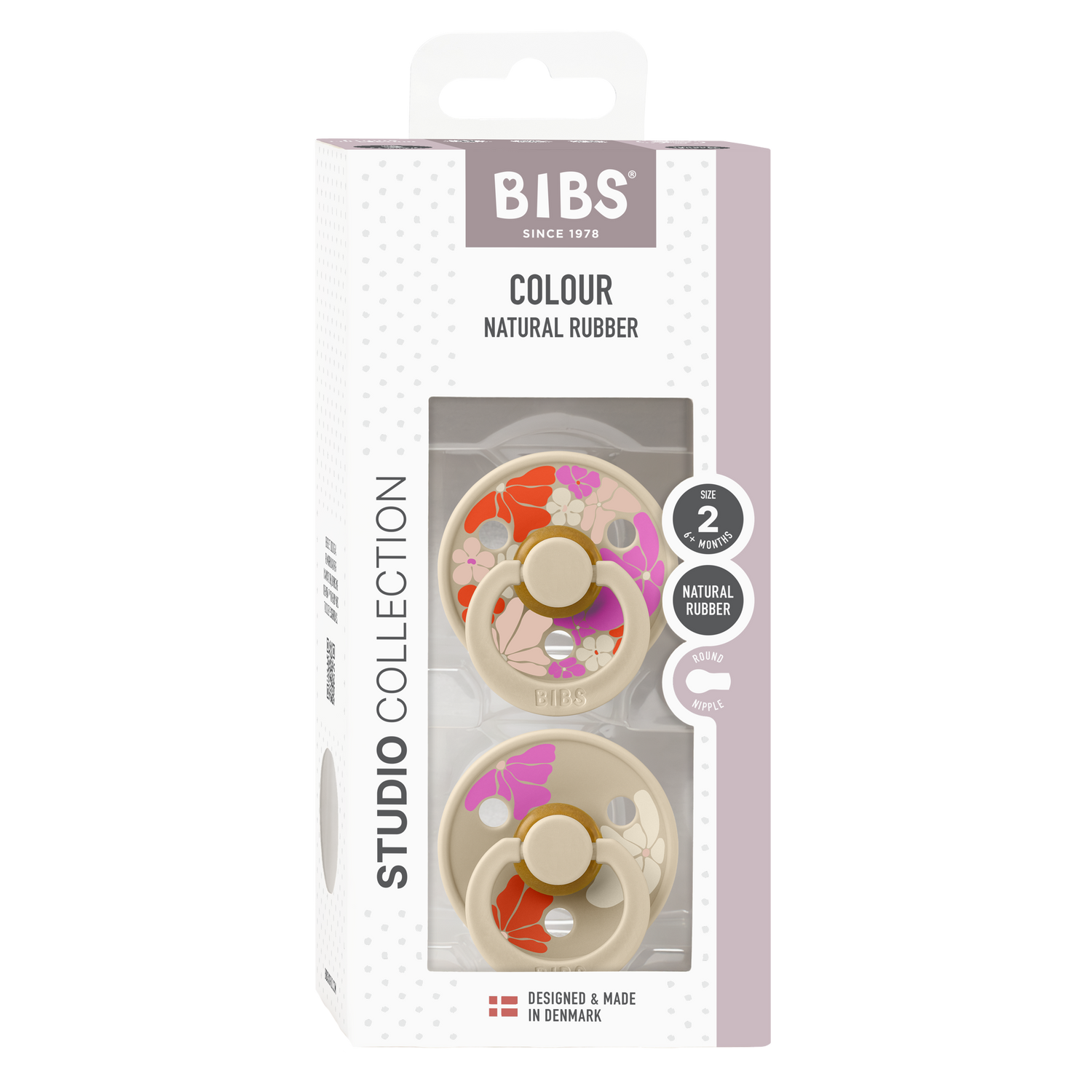 BIBS - Studio Colour Morning Bloom Latex Size 2 (2-pack)