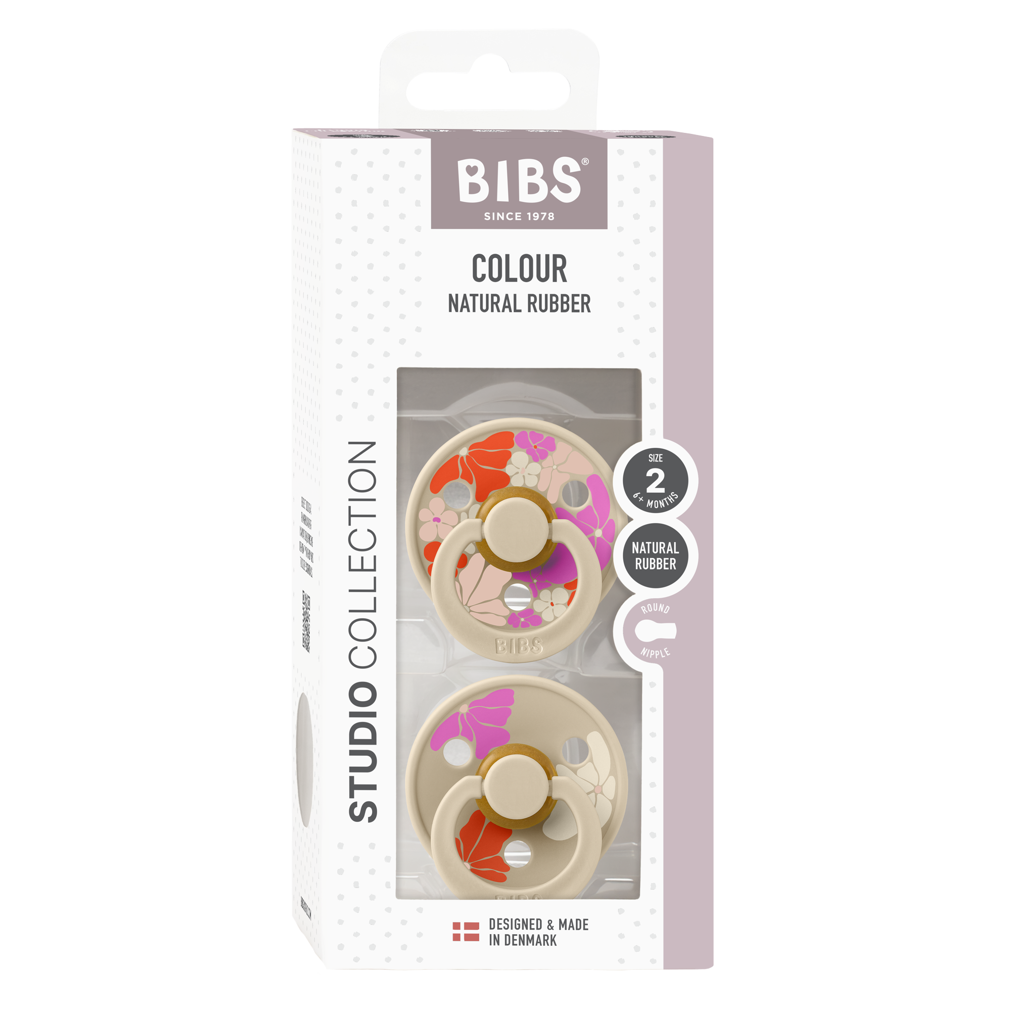BIBS - Studio Colour Morning Bloom Latex Size 2 (2-pack)