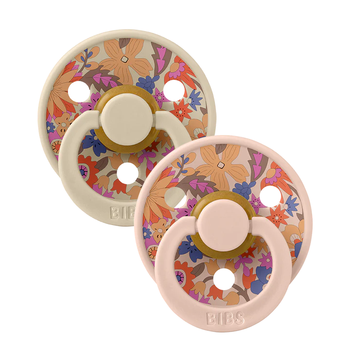 BIBS x Liberty - Colour June Blossom Latex Size 1 Blush Mix Round Nipple (2-pack)