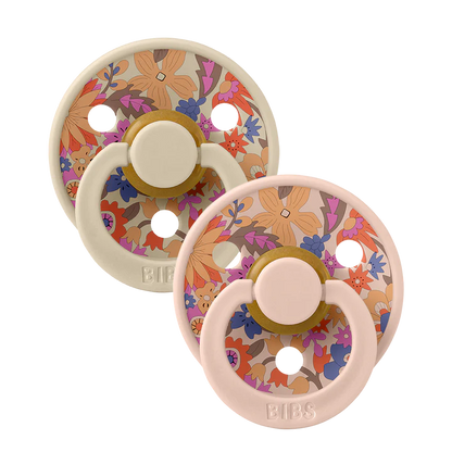 BIBS x Liberty - Colour June Blossom Latex Size 2 Blush Mix Round Nipple (2-pack)