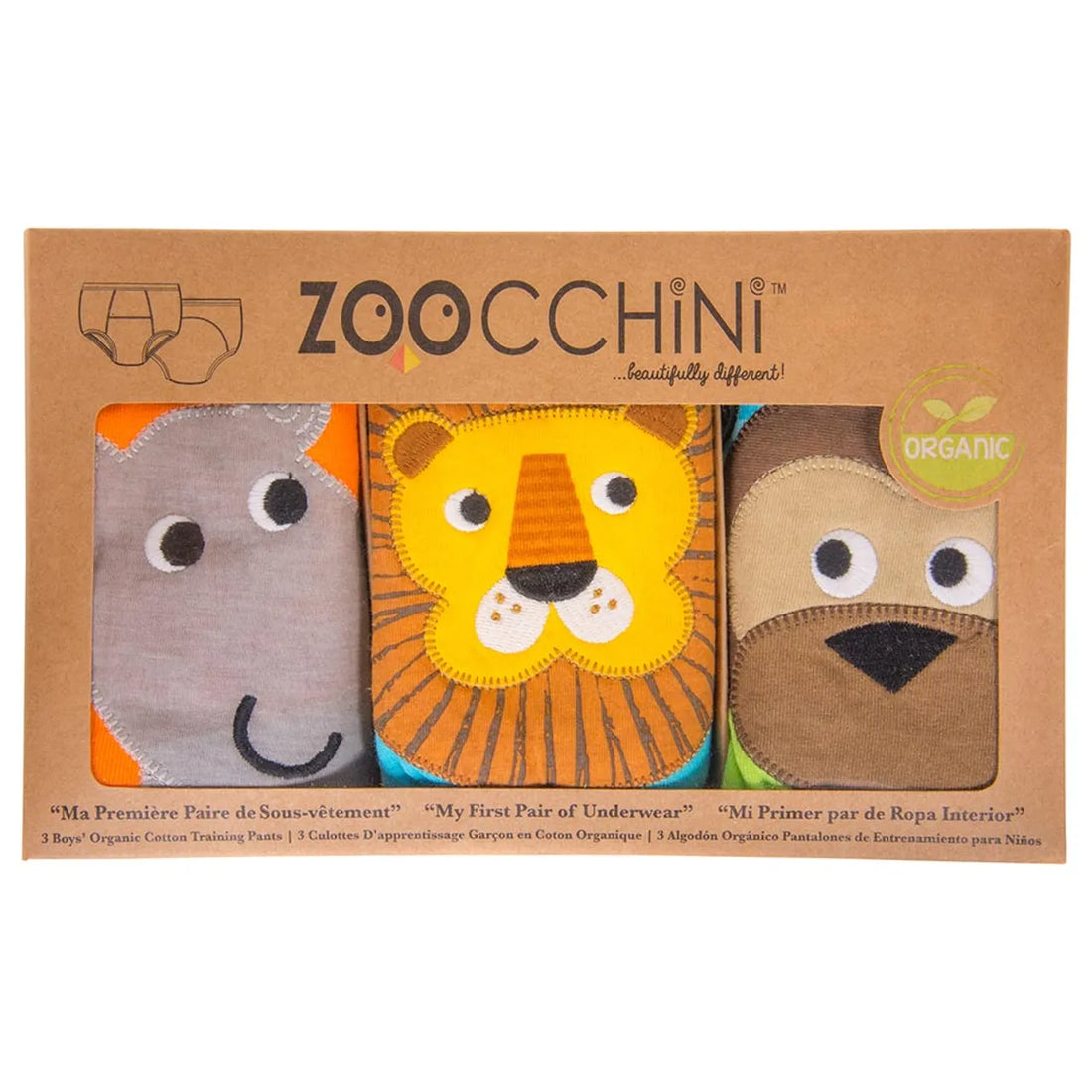 Zoocchini - 3 Piece Organic Potty Training Pants Set - Boys - 3T/4T