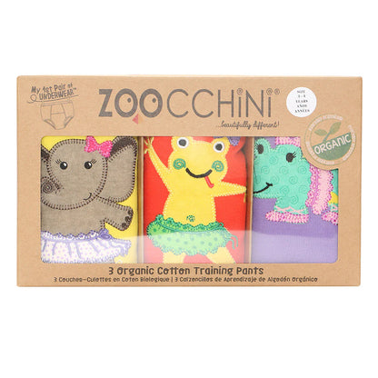 Zoocchini - 3 Piece Organic Potty Training Pants Set - Girls - 2T/3T