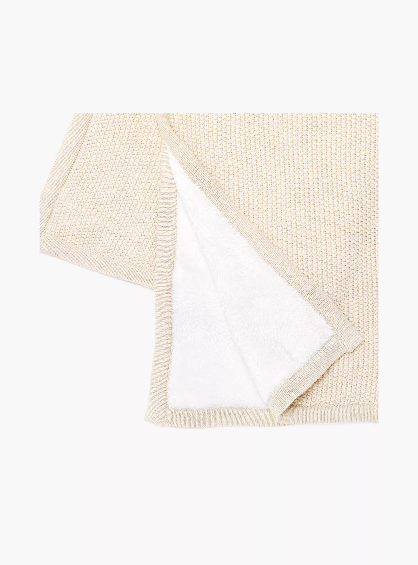 Snuz Organic Knitted Fleece Baby Blanket -Linen