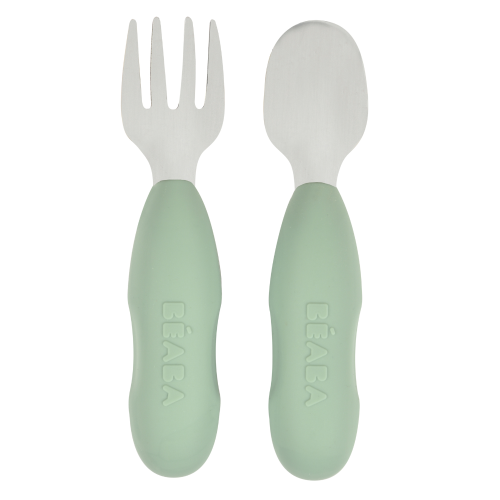 Beaba Set of 2 Stainless Steel Pre-Cutlery