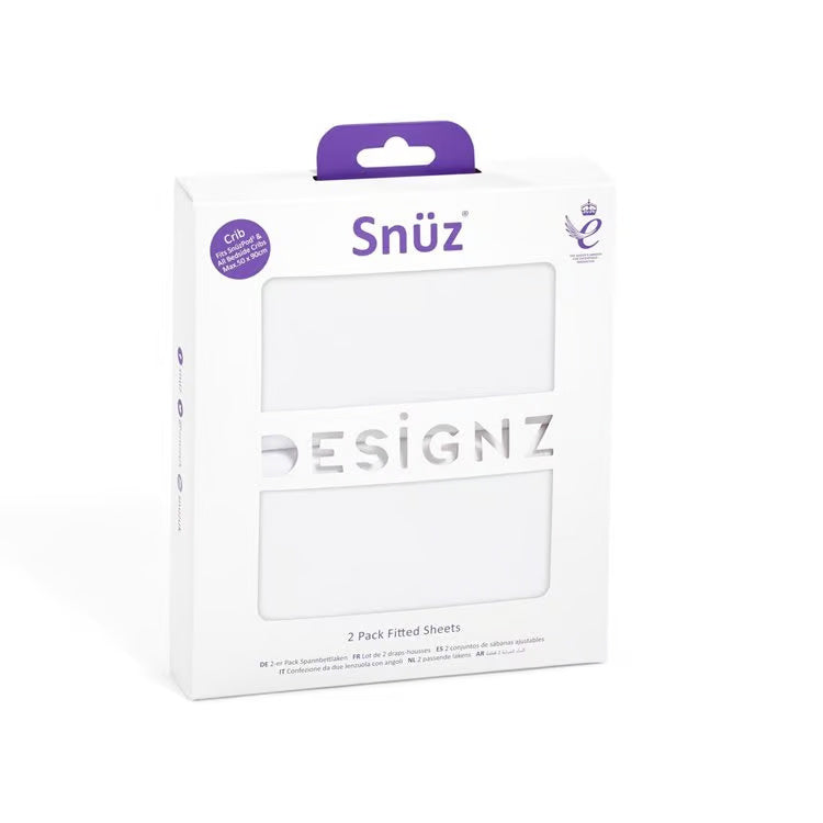 Snuz 2 Pack Crib Fitted Sheets