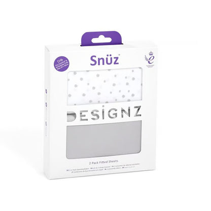 Snuz 2 Pack Crib Fitted Sheets