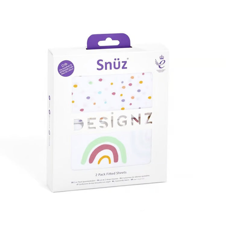 Snuz 2 Pack Crib Fitted Sheets