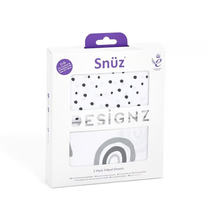 Snuz 2 Pack Crib Fitted Sheets