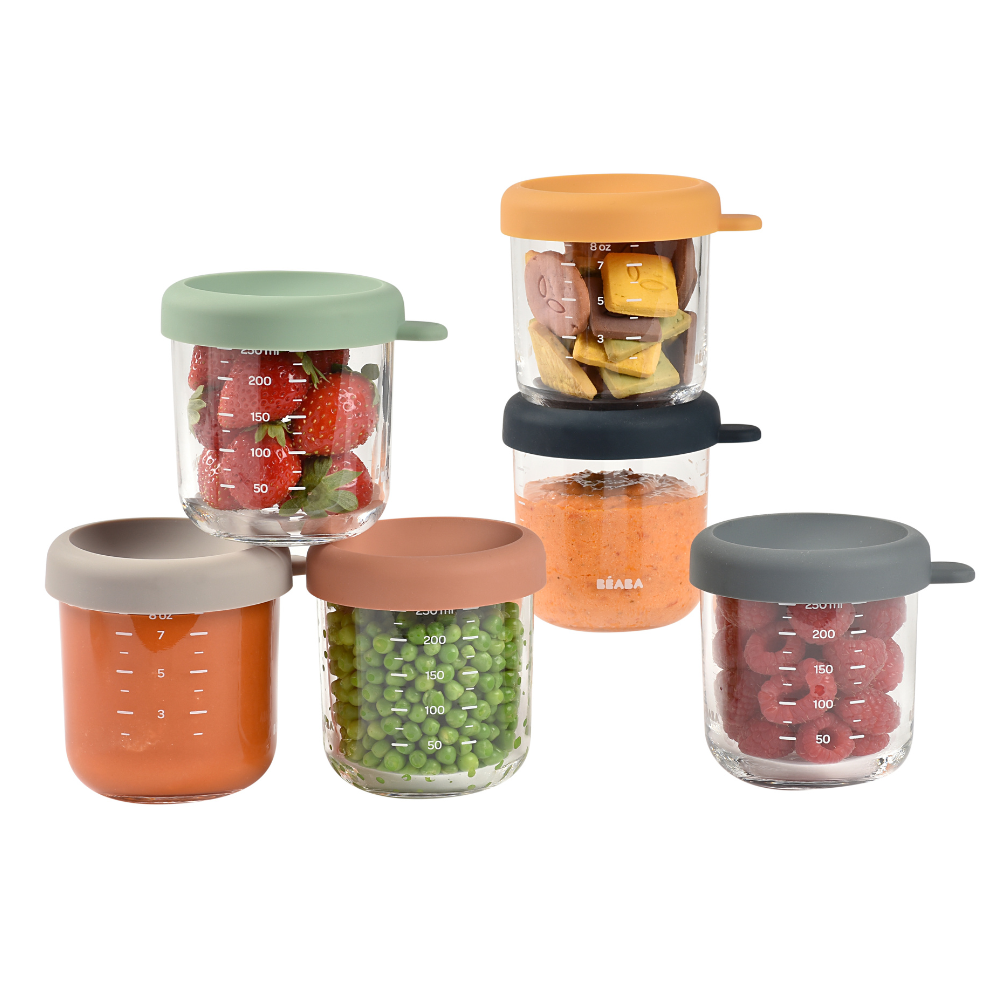 Beaba Set Of 6 Glass Portion Jar 250ml