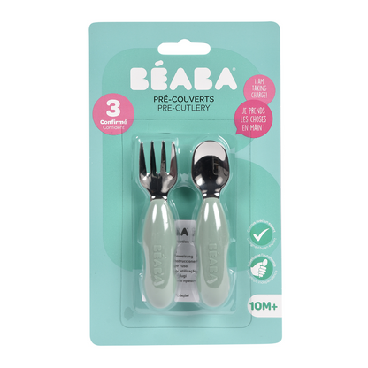 Beaba Set of 2 Stainless Steel Pre-Cutlery