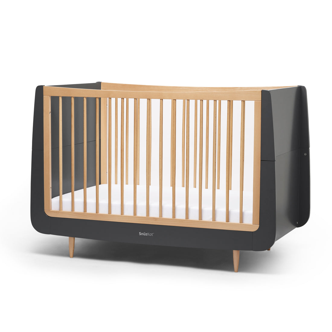 SnuzKot Skandi Cot Bed – Slate Natural