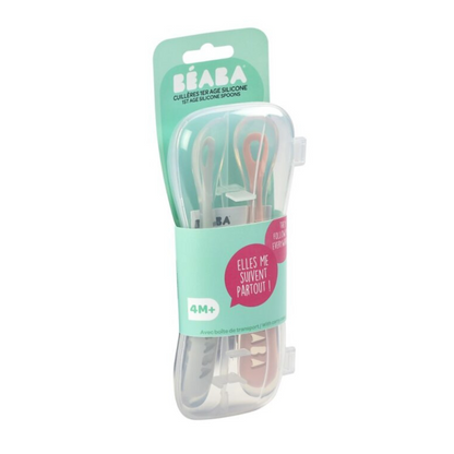 Beaba Silicone Spoon 1st Age Set Of 2 + Box