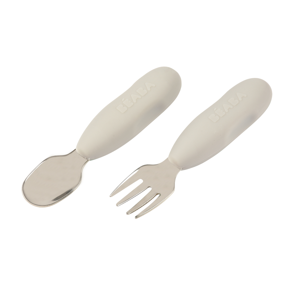 Beaba Set of 2 Stainless Steel Pre-Cutlery