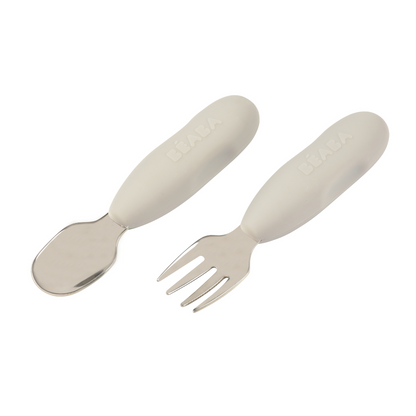 Beaba Set of 2 Stainless Steel Pre-Cutlery