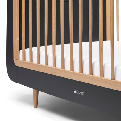 SnuzKot Skandi Cot Bed – Slate Natural