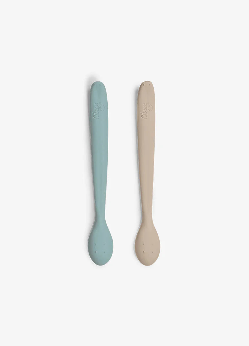 Citron 2024 Silicone Feeding Spoon Long Set of 2