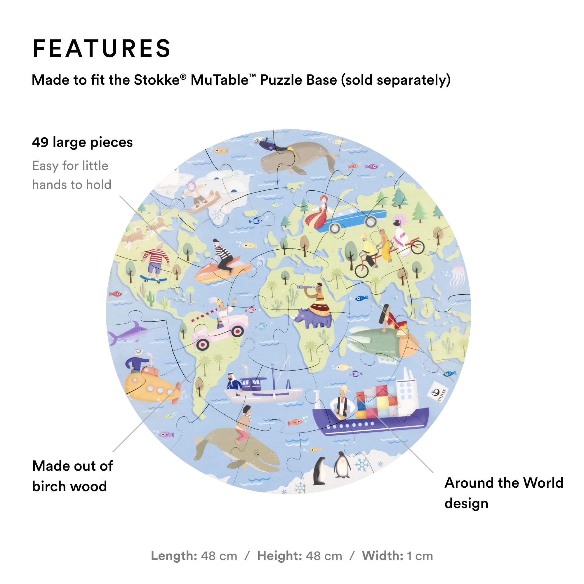 Stokke MuTable Puzzle V2 Around The World