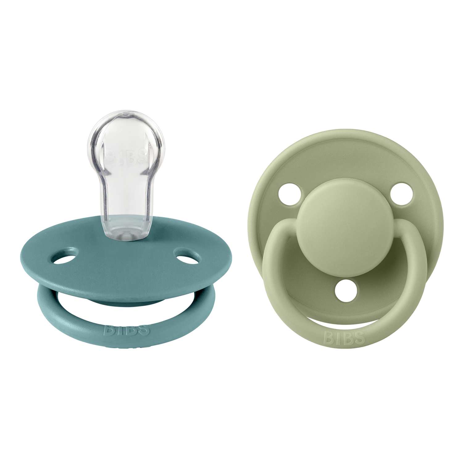 Bibs De Lux 2 Pack Silicone Onesize Island sea/Sage Color