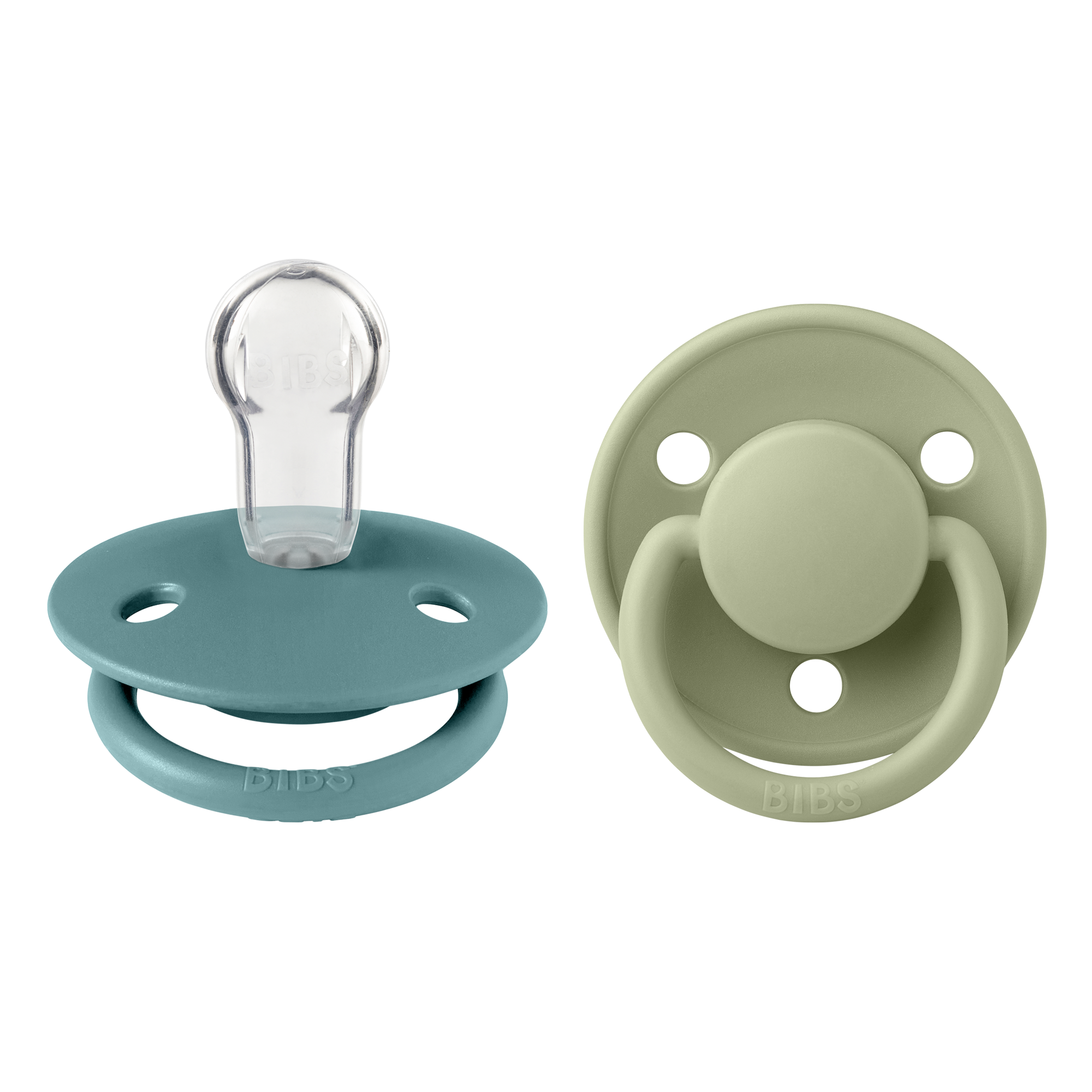 Bibs De Lux 2 Pack Silicone Onesize Island sea/Sage Color