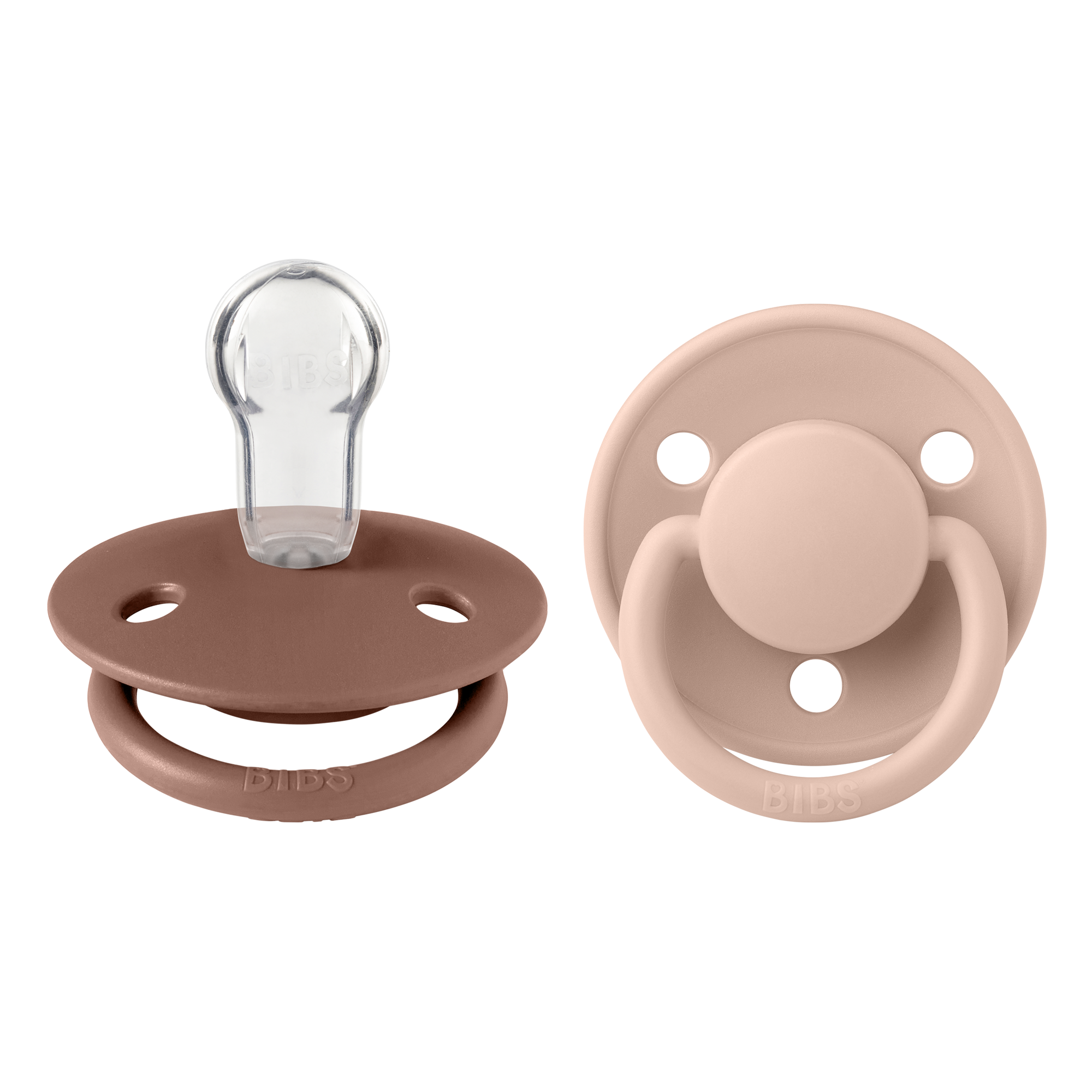 Bibs De Lux 2 Pack Silicone Onesize Woodchuck/Blush Color