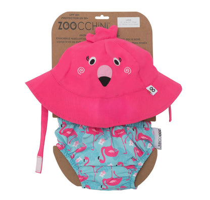 Zoocchini - Baby Swim Diaper &amp; Sun Hat Set - M (6M-12M)